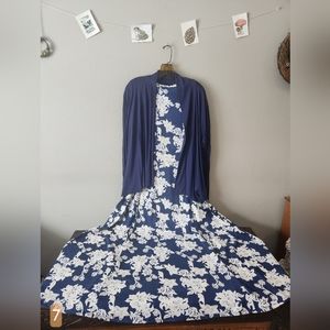 Haani Large floral dress with Cardigan